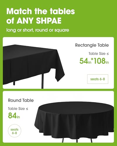 Pureegg Plastic Table Cloth Disposable 20 Pack, 54…