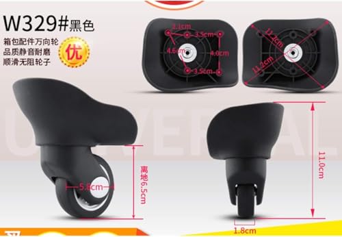 Luggage Wheel,Luggage Suitcase Wheels, 360 Degree Swivel Luggage Mute Wheel Suitcase Replacement Repair Wheels Parts Spinner (W329#)2