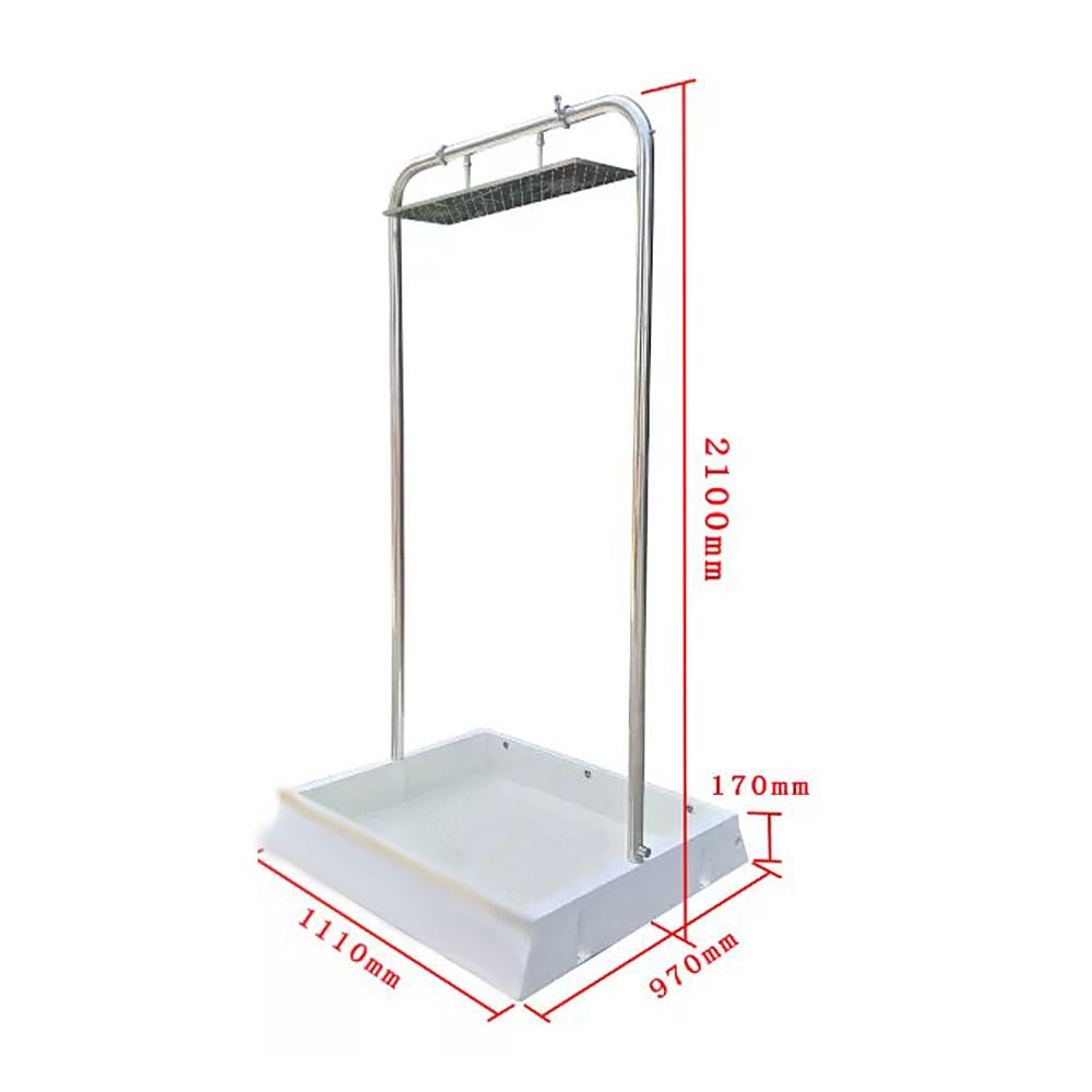 Ensemble De Douche Sauna pour Piscine, avec Bain De Pieds, 210 Cm De Haut