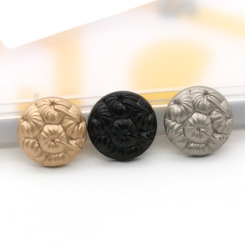 Metalowe guziki do marynarek, Zestaw 30 wielokolorowych guzików z metalowym trzonkiem 18-25 mm(30pcs Gold,28L=18.0MM)
