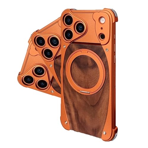 IPhone 17 Pro Max/Pro p P[X MagSafeΉ 360°]X^h VREH[ibg؍ & A~t[ t[X op[ M ϏՌ ^ Jo[(Orange,Iphone 17 Pro)