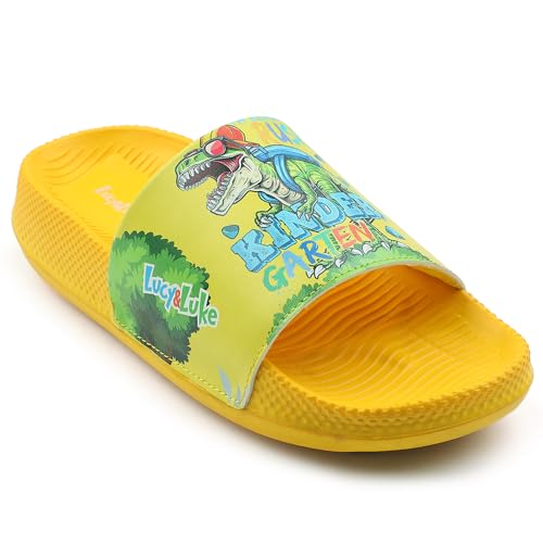 Image of Liberty Lucy & Luke CONNER-2E Casual Printed Slides Slipper For Kids With EVA Sole | Comfortable PU Outsole | Cushioned Footbed | Lightweight and Trendy Design | Stylish Footwear