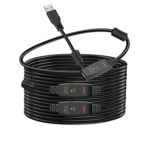 Image of 100FT Active USB Extension Cable 2.0 Male to Female with A Extension chipset Signal Booster - Active Extension /Repeate