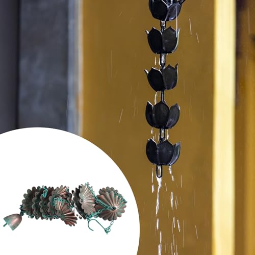 Bac de récupération d'eau de pluie pour terrasse et chaîne de dérivation