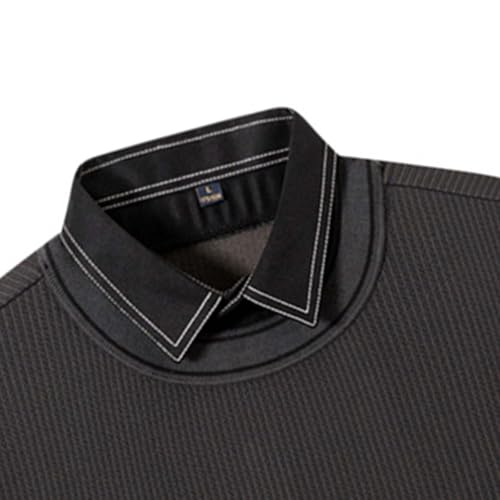 Fake Two Piece Lapel Sweater Mens Long Sleeve Winter Warm Pullover Sweaters Casual Comfy Slim Fit Sweater3