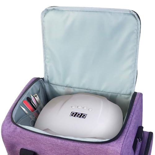 Estuche de transporte de esmalte de uñas contra derrames y roturas con espacio para 80 botes 7