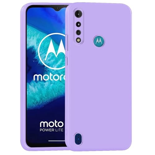 Image of Back Cover for Motorola Moto G8 Power Lite 4G | Full Camera Protection | Premium Liquid Silicon Case | Flexible Bumper Case for Motorola Moto G8 Power Lite 4G (Purple)