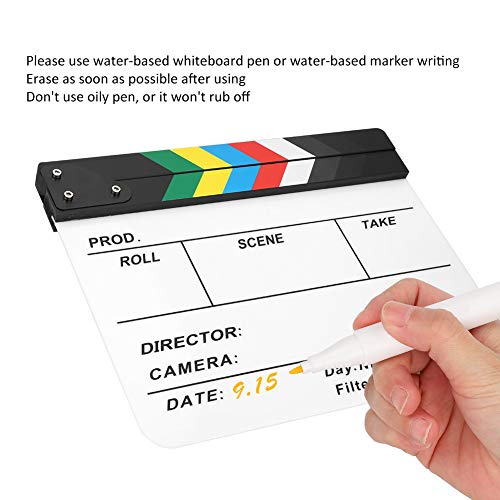 Prancha, placa de claquete de filme com ímã embutido, não é fácil de quebrar materiais orgânicos par