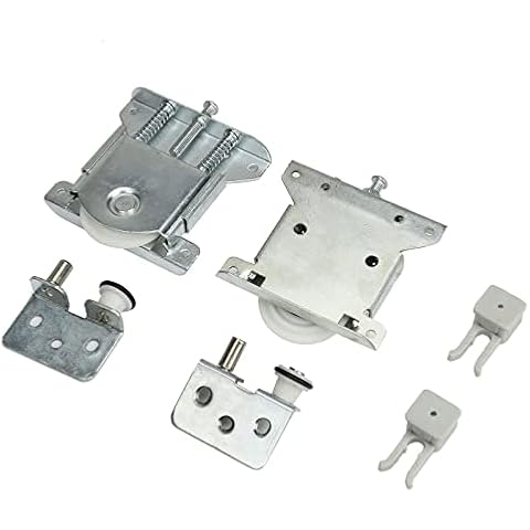 Sliding Wardrobe Door Parts, Sliding Wardrobe Door Kit,Replacement for Sliding Wardrobe Door Wheels,Sliding Door Guides Rollers Compatible with Stanley/Spacepro/iSpace Wardrobe Cupboard Door Cover