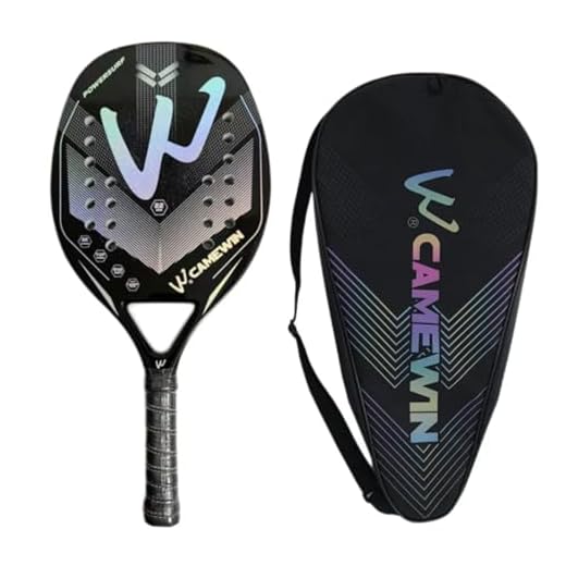 Raquete de Beach Tennis Profissional de Fibra de Carbono 3K Camewin e Bolsa porta-raquete
