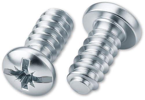 Vis Euro de fixation en acier galvanisé blanc HEXATON 6,3 x 16 mm avec tête bombée Pozidriv