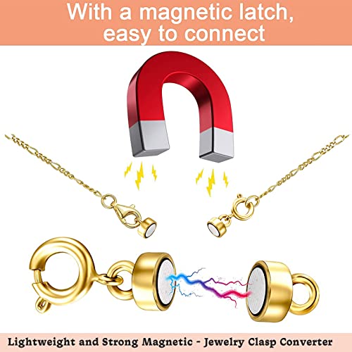 Kcctoo Magnetic Necklace Clasps And Closures - 14K Gold And Silver Plated Bracelet Connectors For Necklaces Chain Jewelry Making  #TOP5