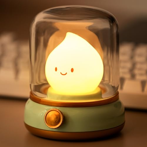 BANDIANCY Smiley Night Light for Baby, Cute Night Light for Kids, Eye Caring Dimmable, Woodland Nursery Decor Gift, Rechargeable LED Night Lamp, Lighting Essentials for New Mom, Baby, Nursing, Toddler