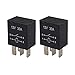 Futheda Lot de 2 relais automatique universel à 4 broches 12 V CC 30 A SPST multi-usage pour voiture, camion, véhicule