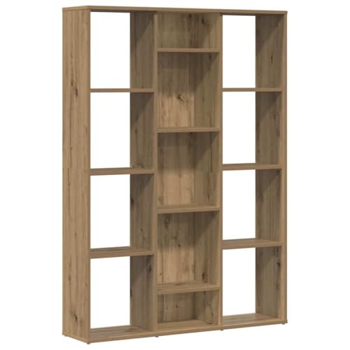vidaXL Raumteiler/Bücherregal Artisan-Eiche 100x24x140cm Holzwerkstoff, Raumteiler, Aktenregal, Aufbewahrungsregal, Standregal, Büroregal, Raumtrenner