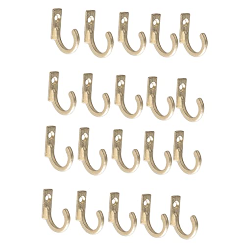 Loigohon 20個 小さなフック キャビネット用ハンガー ? 壁掛け式 コートタオル収納 多機能 おしゃれなデザイン (1.7x1.8cm,黄色)