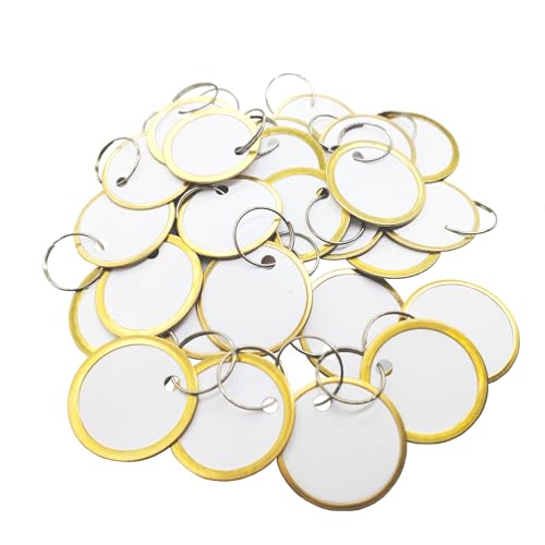 KAKAMINA 180 Pieces Metal Rim Tags Key Tags Round...
