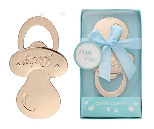 15 Pcs Baby Shower Party Favors Return Gifts For Guests Baby Pacifier Bottle Openers Decorations Boy Girl By PARTYGOGO Blue Box 15