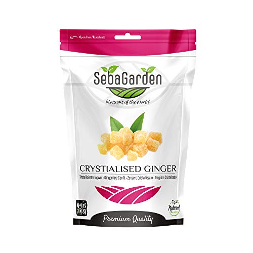 Seba Garden Crystallized Ginger 1 kg - Ziplock bag Healthy Snacks Premium Quality