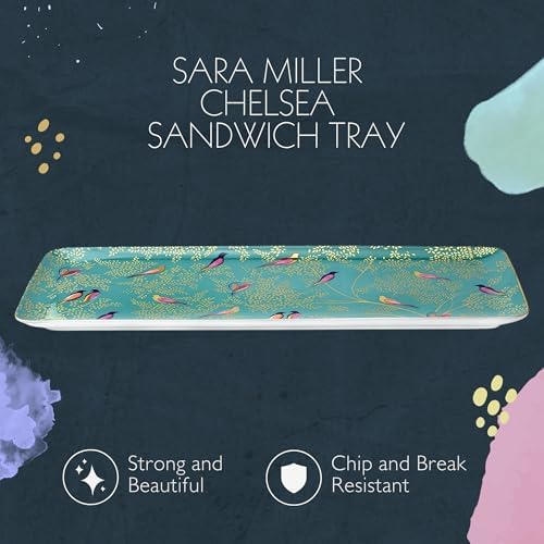 Portmeirion Home & Gifts SMCG78970-XG Sandwich Tray-Green Single, Turquoise