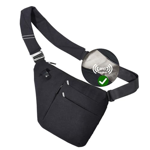 VADOO Sling Bag - Anti-theft Crossbody Shoulder Bag for Men and Women