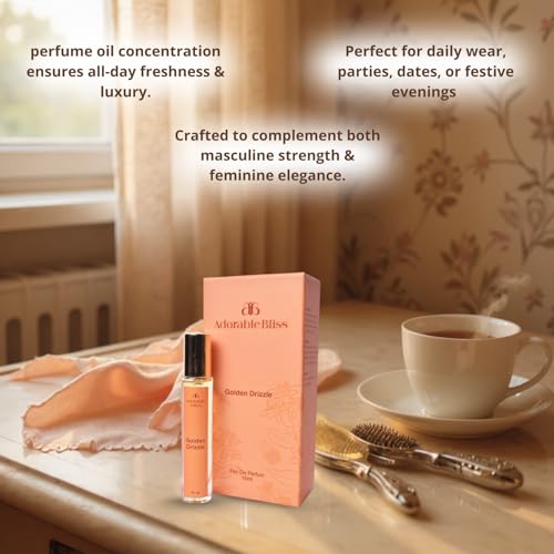 Image of Golden Drizzle Eau de Parfum | Long-Lasting Unisex Perfume | Rich Gourmand Fragrance with Rum, Dark Chocolate, Coffee, Caramel & Vanilla| Ideal Gift for Her
