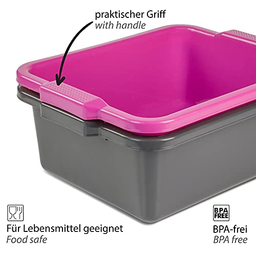 Hausfelder VIELZWECK Wanne und Schüssel 2er Set 11l. eckig - einsetzbar als Fußwanne, Waschschüssel, Spülschüssel, Spülwanne - Image 5
