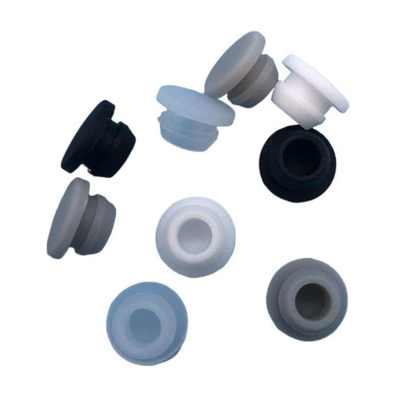 10PCS 27-30mm High Temp Silicone End Caps, Food Grade Tube Plugs, -40°C~250°C(Black,STD029)