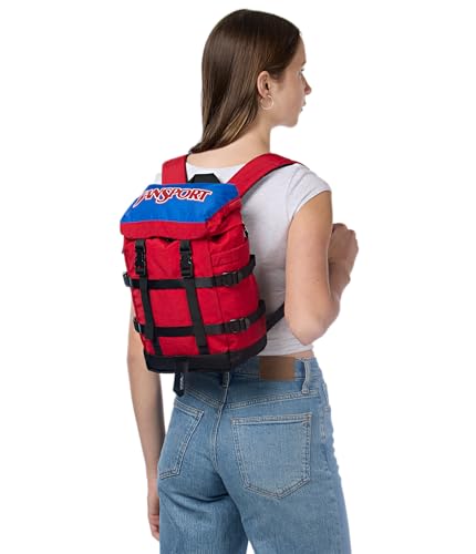 JanSport Mini Skip Pack – Compact Backpack with Main Compartment, Side Water Bottle Pocket, and Zippered Accessory Pocket, Red Tape - image 4
