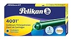 Tinta estilografica Pelikan GTP/5 - Cartucho tinta estilográfica, color verde oscuro
