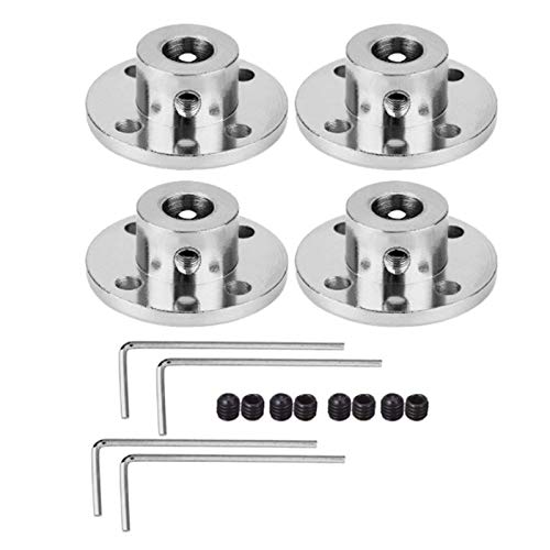 Rfvtgb 8 Mm Flansch Kupplungs Verbinder, ZubehhR für Starre FüHrungs Stahl Modell Kupplungen, Wellen Achs AnschlüSse für RC Modell Motoren (4 Pack) Cover