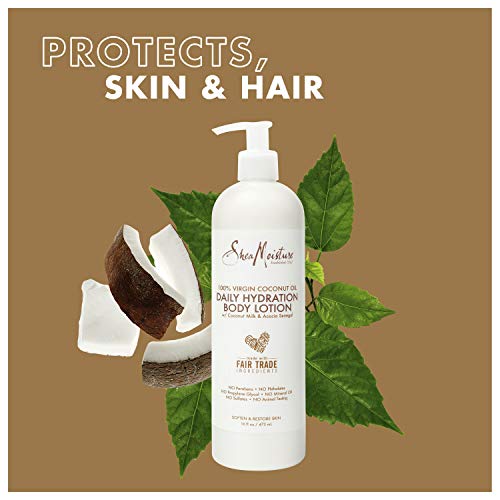 Sheamoisture 2204609 Daily Hydration Body Lotion Moisturizer 100% Virgin Coconut Oil For All Skin Types Paraben Free 16 Oz thumb #2