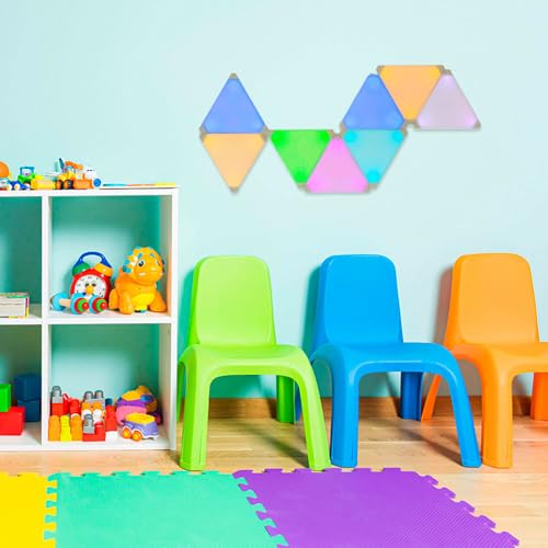 Image of Bright Autism Tap-Tap Interactive Touch Sensory Lights for Creative Play, Calming & Emotional Regulation - Colorful Triangular Tiles for Kids' Development. Transform Your Kids Sensory Room. (10pcs)