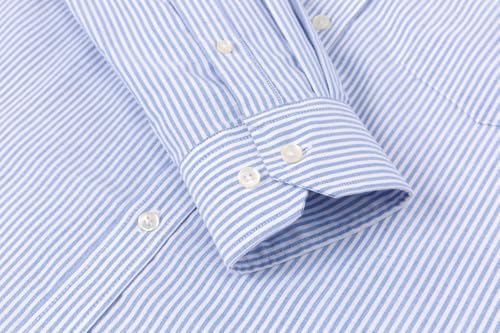 Oxford Shirts for Men Long Sleeve Mens Dress Shirts Casual Button Down Shirts with Front Pocket Amercian Regular Fit4
