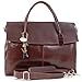 Produktbild Catwalk Collection Handbags - Leder - Übergroße Laptoptasche Schultasche/Organizer/Arbeitstasche/Aktentasche für Damen - Laptop/iPad - Handtasche mit Schultergurt - HELENA - Braun