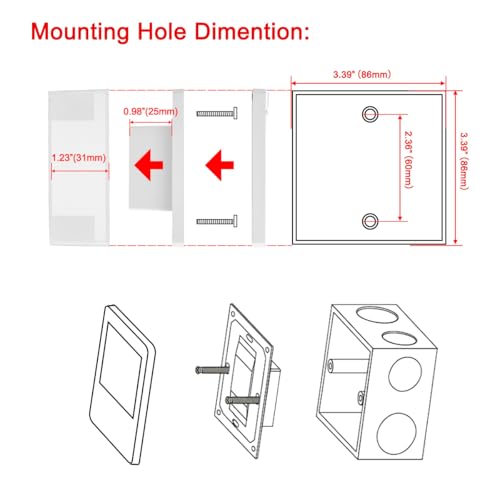 Heschen Digitaler Fußbodenheizungs-Thermostat, Fußbodenheizungs-Thermostat, Temperaturregler-Heizung, HS-C505, 5 + 2/6 + 1/7 programmierbarer Regler 3A, gehärtetes Glas