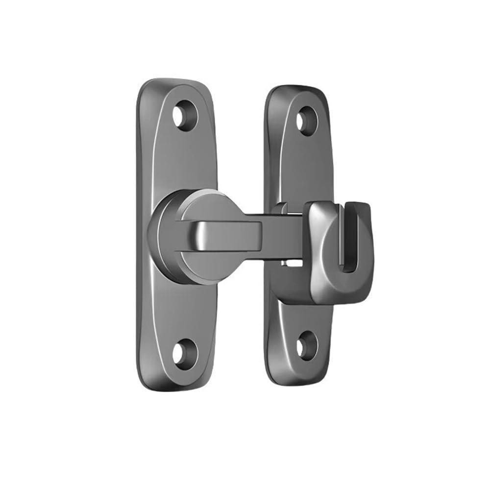 2Pcs 180° Flip Door Bolt,Thick Anti Rust Rotating Door Latches,Aluminum Privacy Lock