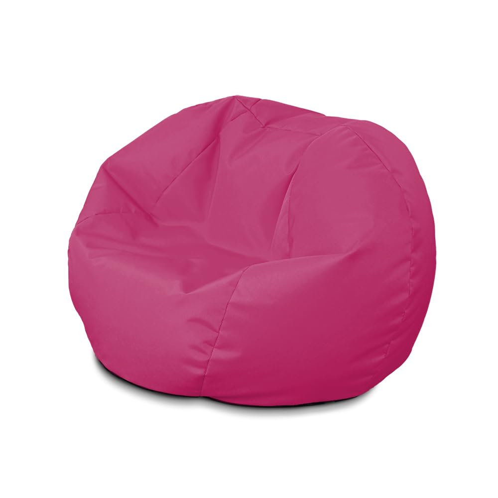 Bags of Beans Wipe Clean Kids Bean Bag Chair with Filling Included - Outdoor Kiddies Beanbag Seat - Machine Washable Childrens Beanbag Furniture for Girls & Boys - 67 x 48cm (Pink)