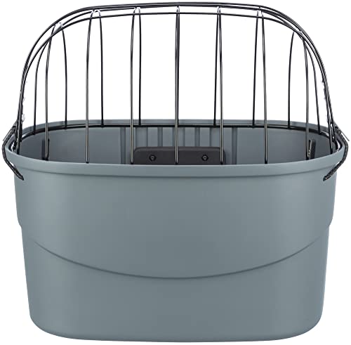 TRIXIE Hundekorb für das Fahrrad vorne bis 5 kg 42 × 39 × 30 cm – Hundefahrradkorb für Lenker 22–32 mm, aus Kunststoff und Gitter mit Schnellfixierung - 13096