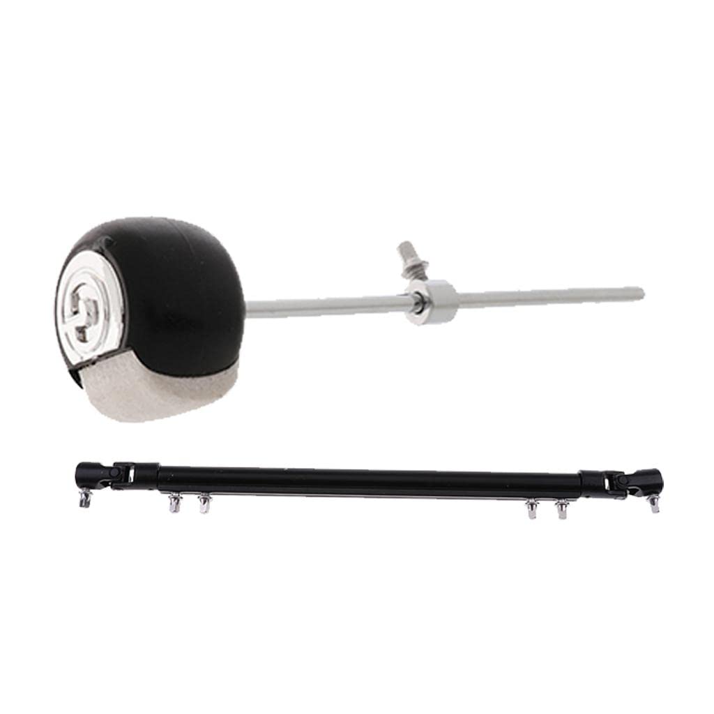 NIVAA Double Bass Kick Drum Pedal Link Linkage Connecting Bar with Drum Hammer-image-18