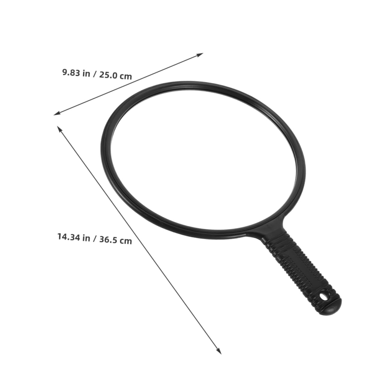 minkissy High Definition Hand Mirror Set 2pcs Large Round Mirrors Comfortable Handles for Hairdressing Grooming