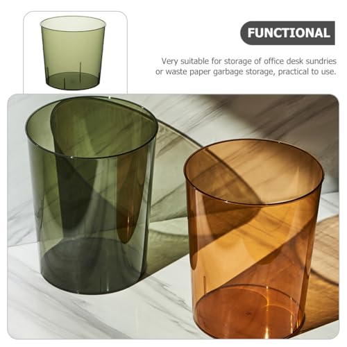 Image of LIFKOME Clear Large Capacity Trash can Transparent Plastic Wastebasket for Kitchen Bathroom Office Storage and Garbage Organization