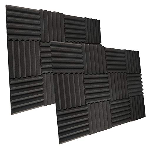 24 Pack Black Acoustic Panels Studio Foam Wedges 2