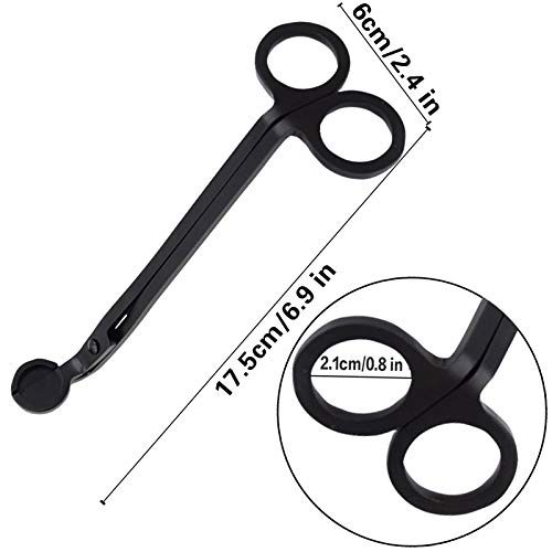 Kerzendochtschneider Docht Clipper Docht Schneider Docht Schere Duftkerzen Liebhaber, Docht Edelstahl Trimmer Öllampe Kerzenzubehör Trimmer Schere (schwarz) (1) - Image 3
