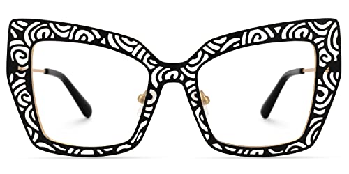 Image of VOOGLAM Square Blue Light Glasses for Women Anti UV Eyestrain Dry Eyes Computer Phone TV Eyewear