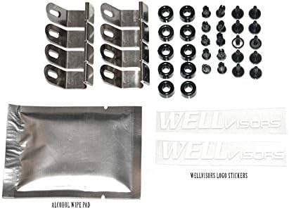 WellVisors Window Visors Wind Deflectors Compatible with Jeep 2007-2017 Patriot with Black Trim Rain Guards 3-847JE003