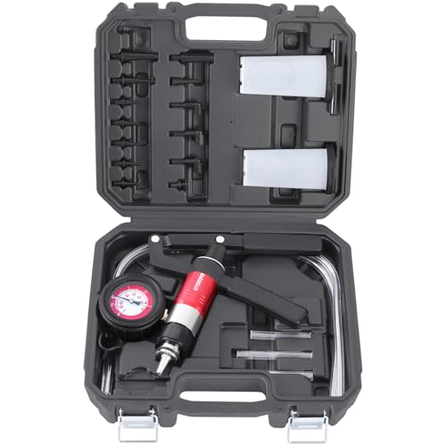 TECPO Kit de pompe à vide sous pression - Testeur de vide - Appareil de purge de frein de voiture - Kit de purge de frein - Kit de pompe manuelle
