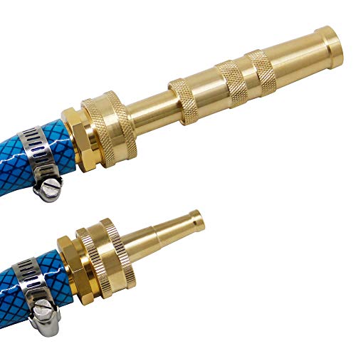 Twinkle Star Solid Brass Heavy Duty Adjustable Twist Hose Nozzle Jet Sweeper Nozzle, Twis3231 #TOP4