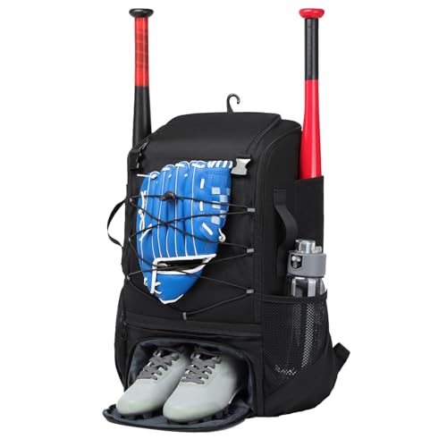 Sacs Pour Chauves-souris Baseball, Sac D'équipement De Baseball,Sac De Baseball Pour Garçons | Sac De Softball Imperméable, Sac De Baseball Avec Compartiment Pour Chaussures Et Crochet De Clôture Pe