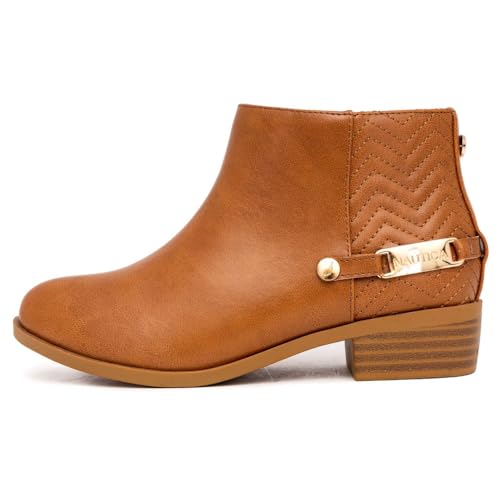 Nautica Kids Girls Ankle Bootie With Side Buckle and Zipper, Dress Boot -For Youth & Toddler (Toddler/Little/Big Kids)2